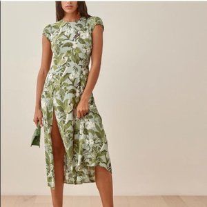 Reformation Gavin Floral Back Cutout Dress in Tropical Size 4